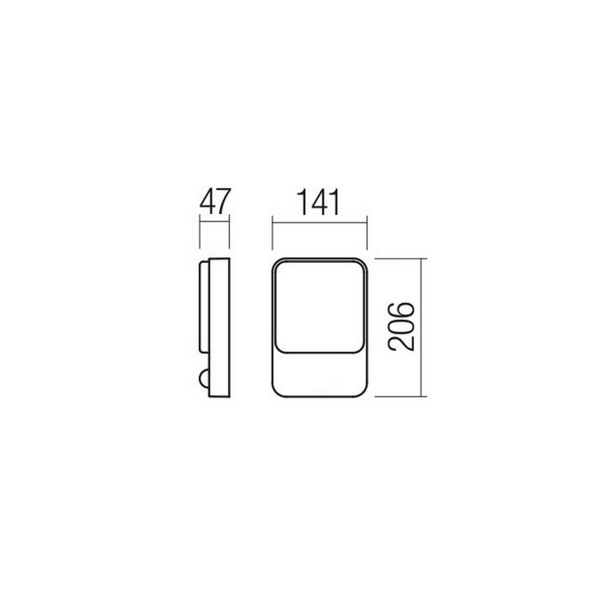 Redo 90130 -LED Aplique de parede exterior COLIN LED/9W/230V 4000K IP54 antracite