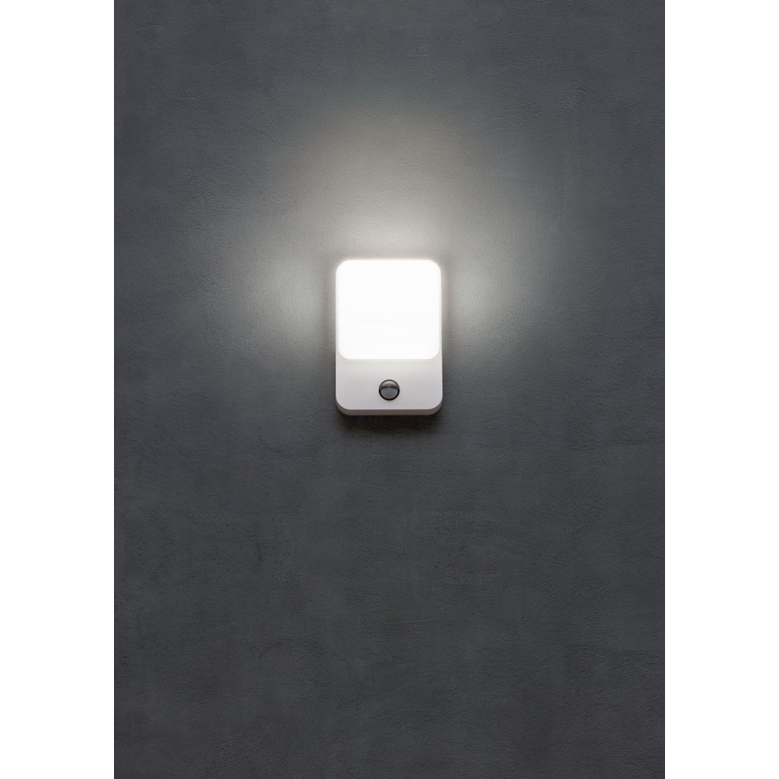 Redo 90132 - Aplique de parede LED para exterior com sensor de movimento e crepúsculo COLIN LED/9W/230V 4000K IP54 branco