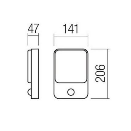 Redo 90132 - Aplique de parede LED para exterior com sensor de movimento e crepúsculo COLIN LED/9W/230V 4000K IP54 branco