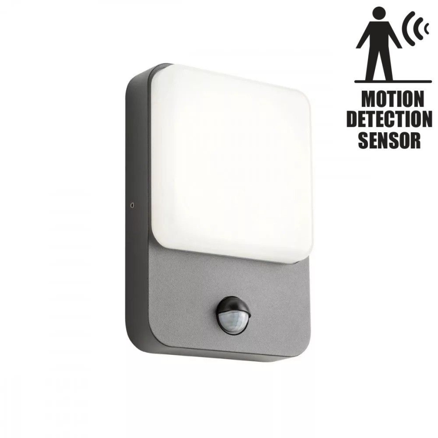 Redo 90133 - Luminária de parede exterior LED com sensor COLIN 1xLED/9W/230V IP54