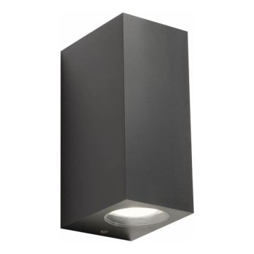 Redo 90152 - Luz de parede de exterior PUNTA 2xGU10/7W/230V IP44