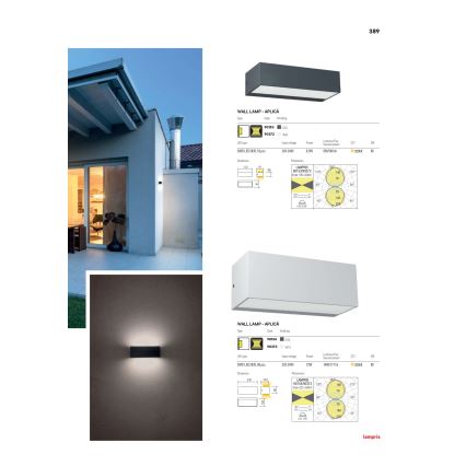 Redo 90154 - Luz de parede LED de exterior LAMPRIS 1xLED/12W/230V IP65