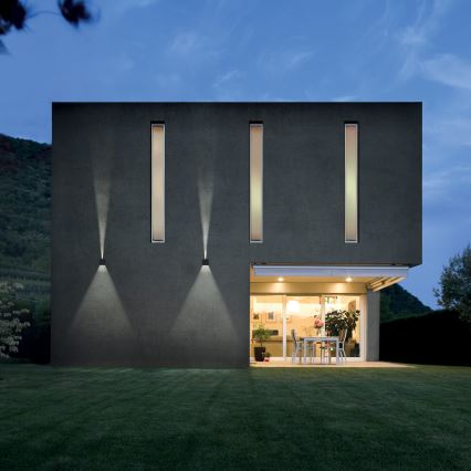 Redo 90173 - Iluminação de parede exterior LED VARY 2xLED/6W/230V 3000K IP54 antracite