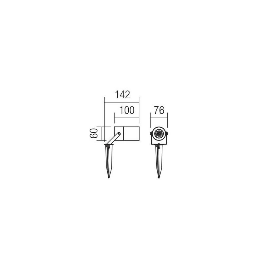 Redo 90183 - Candeeiro exterior PIT 1xGU10/35W/230V IP65