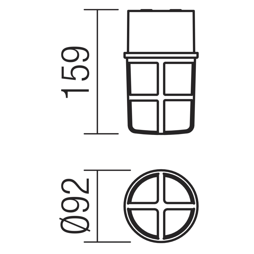 Redo 90193 - Foco exterior TRITON 1xE27/28W/230V IP54 latão