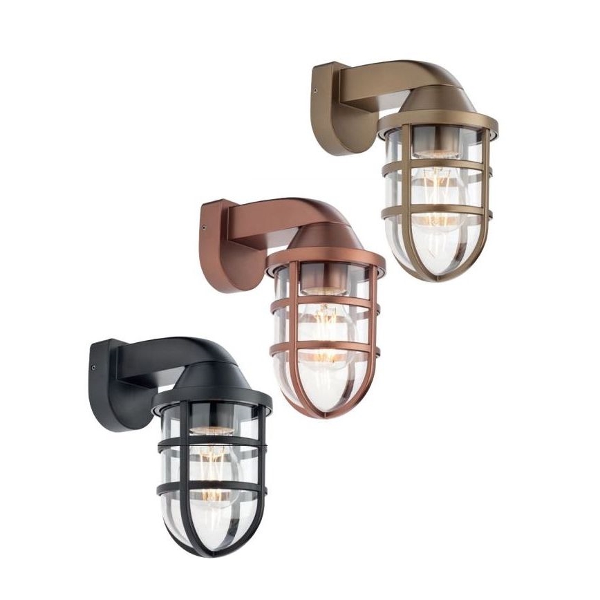 Redo 90206 - Iluminação de parede exterior CAGE 1xE27/28W/230V IP44 cobre