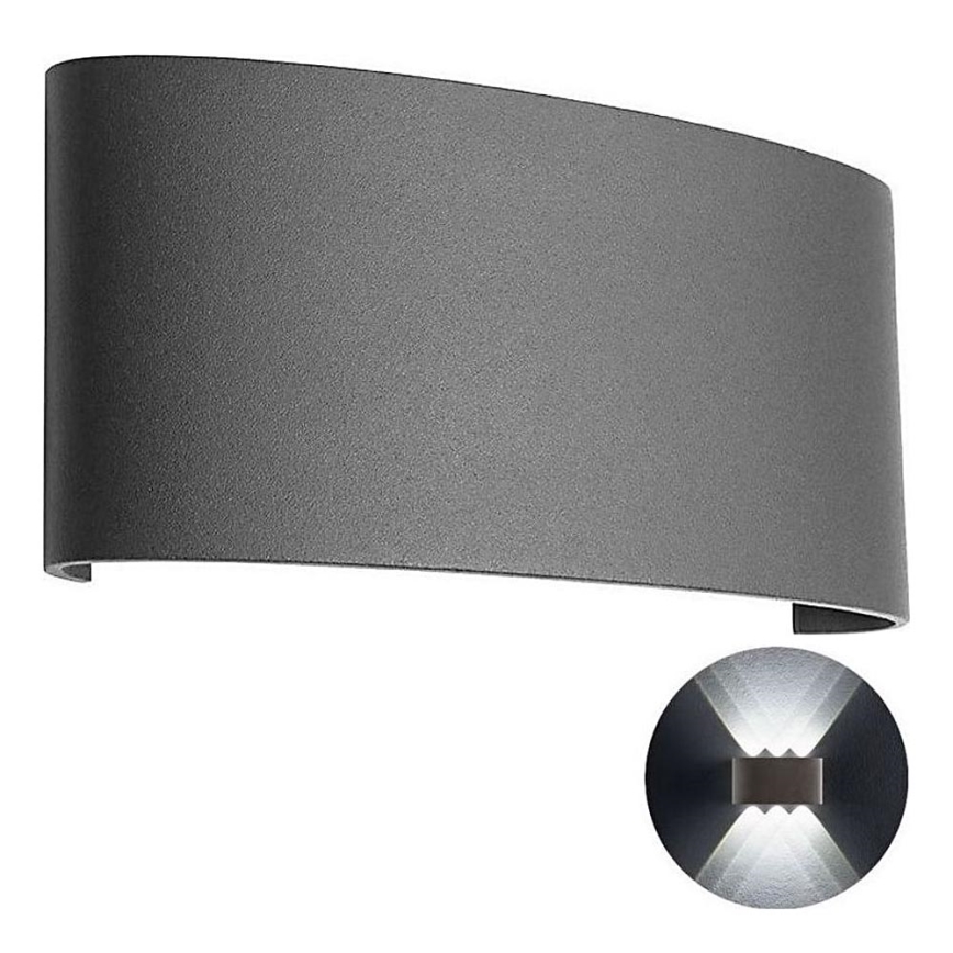 Redo 90226 - Iluminação de parede exterior LED FABO LED/6W/230V 3000K IP54 cinzento