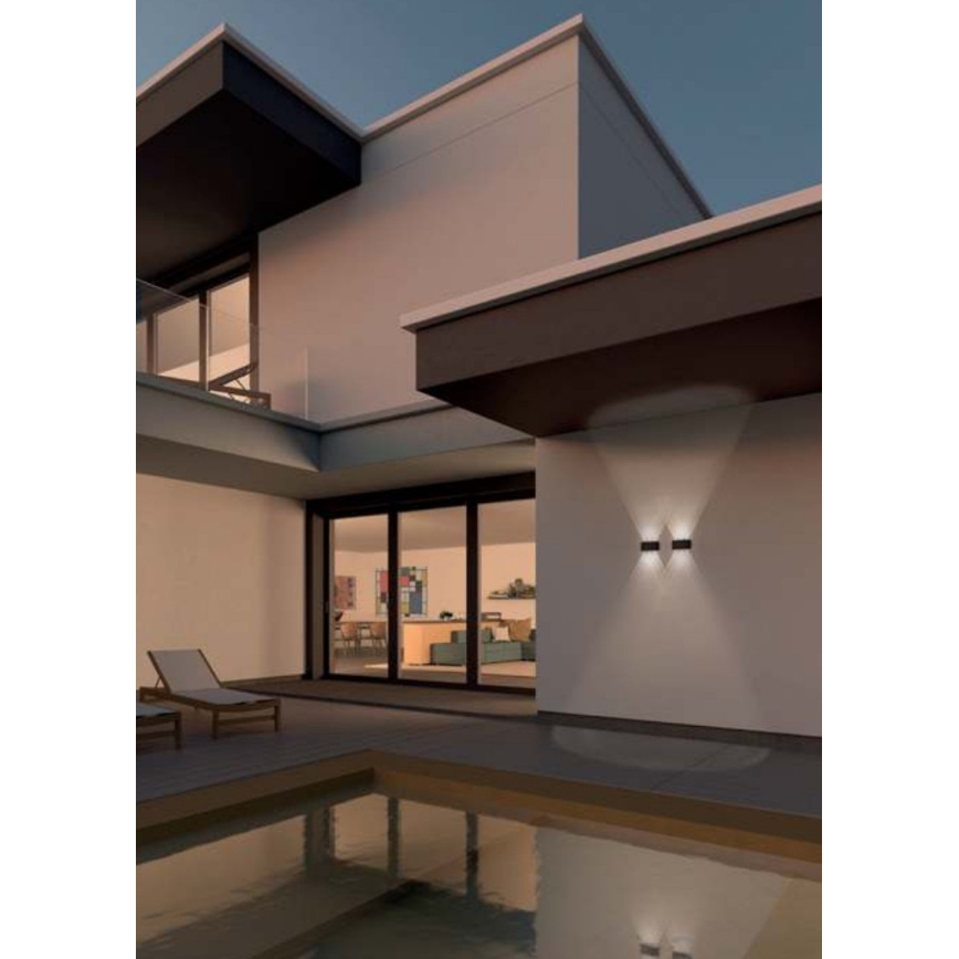 Redo 90226 - Iluminação de parede exterior LED FABO LED/6W/230V 3000K IP54 cinzento