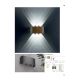 Redo 90226 - Iluminação de parede exterior LED FABO LED/6W/230V 3000K IP54 cinzento