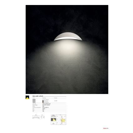 Redo 90235 - Aplique de parede LED para exterior PALMA LED/18W/230V 3000K IP54 antracite