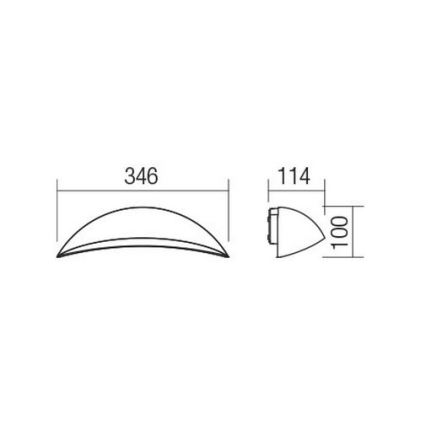 Redo 90235 - Aplique de parede LED para exterior PALMA LED/18W/230V 3000K IP54 antracite