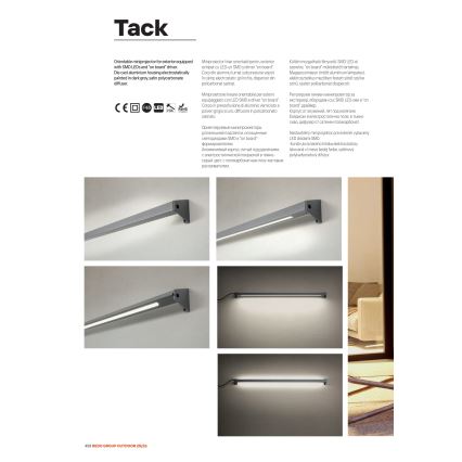 Redo 90242 - Luminária LED para exterior TACK IP65 LED/15W/230V 3000K IP65 antracite