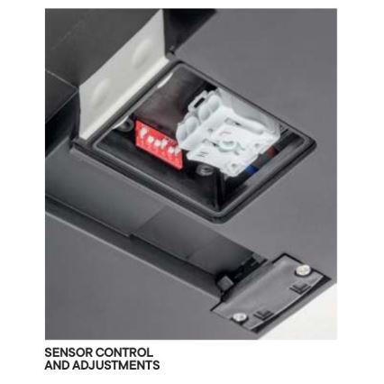 Redo 90290 - Iluminação de teto exterior LED com sensor ISOLA LED/24W/230V diâmetro 26 cm 3000/4000/6500K IP54 antracite