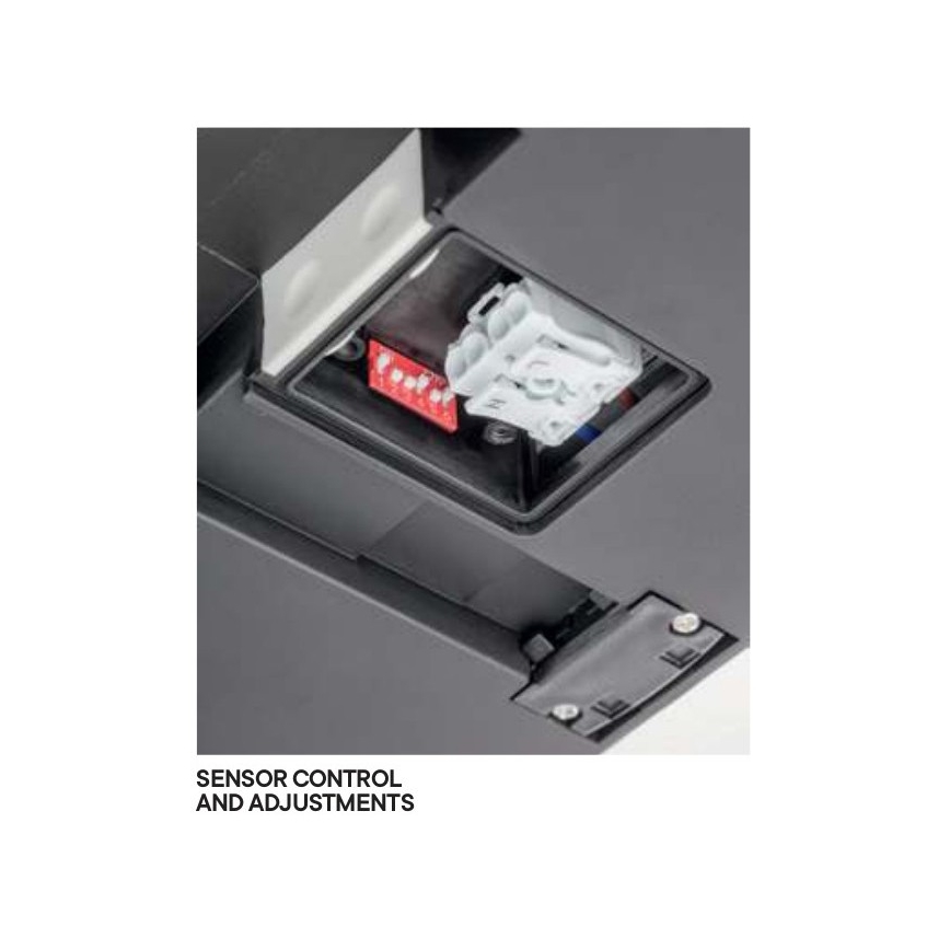 Redo 90290 - Iluminação de teto exterior LED com sensor ISOLA LED/24W/230V diâmetro 26 cm 3000/4000/6500K IP54 antracite