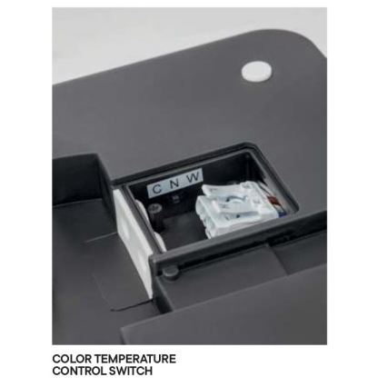 Redo 90290 - Iluminação de teto exterior LED com sensor ISOLA LED/24W/230V diâmetro 26 cm 3000/4000/6500K IP54 antracite