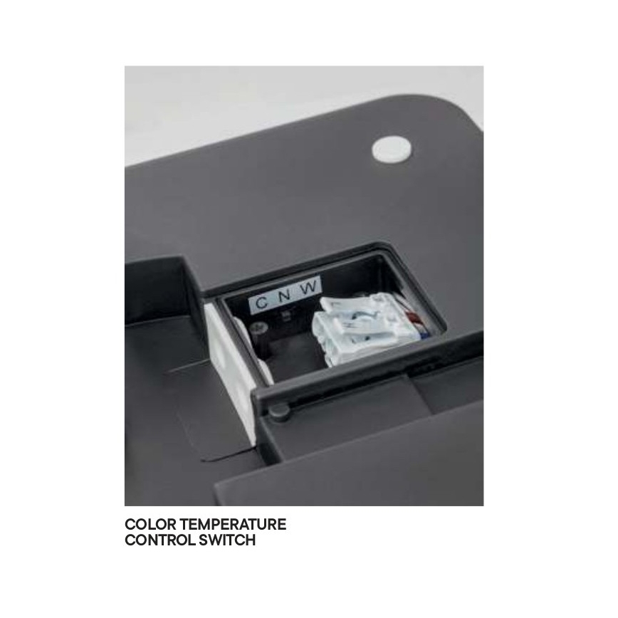 Redo 90290 - Iluminação de teto exterior LED com sensor ISOLA LED/24W/230V diâmetro 26 cm 3000/4000/6500K IP54 antracite