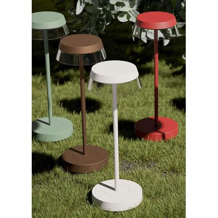 Redo 90308 - Lâmpada de mesa LED regulável por toque ILUNA LED/2,5W/5V 2700-3000K 3000 mAh IP65 castanha