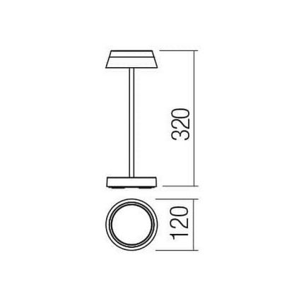 Redo 90309 - Lâmpada de mesa LED tátil regulável ILUNA LED/2,5W/5V 2700-3000K 3000 mAh IP65 verde