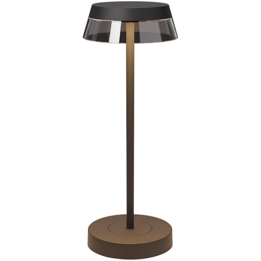 Redo 90312 - Lâmpada de mesa LED regulável por toque ILUNA LED/2,5W/5V 2700-3000K 3000 mAh IP65 preta