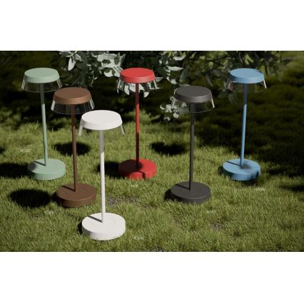 Redo 90312 - Lâmpada de mesa LED regulável por toque ILUNA LED/2,5W/5V 2700-3000K 3000 mAh IP65 preta