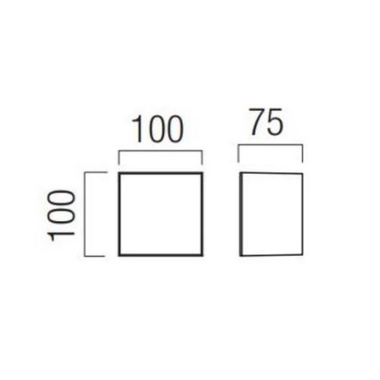 Redo 90321 - Aplique de parede LED para exterior KODIAK LED/5W/230V 4000K 10 cm IP65 branco