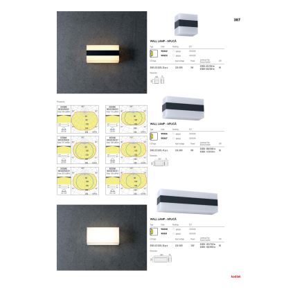 Redo 90322 - Iluminação de parede exterior LED KODIAK LED/5W/230V IP65 branco/preto