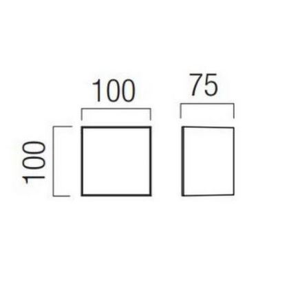 Redo 90322 - Iluminação de parede exterior LED KODIAK LED/5W/230V IP65 branco/preto