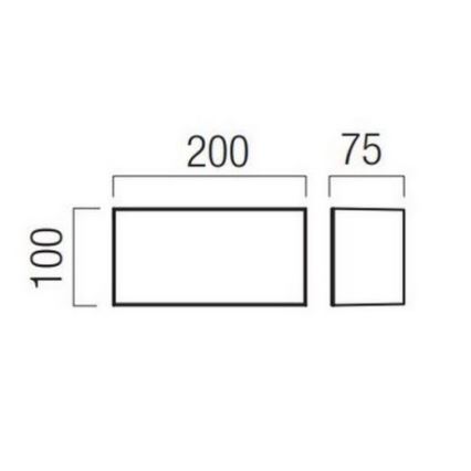 Redo 90325 - Arandela LED exterior KODIAK LED/8W/230V 4000K 20 cm IP65 branca