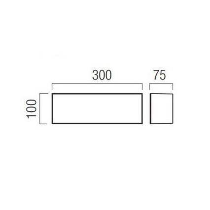 Redo 90329 - Aplique de parede para exterior KODIAK LED/12W/230V 4000K 30 cm IP65 branco