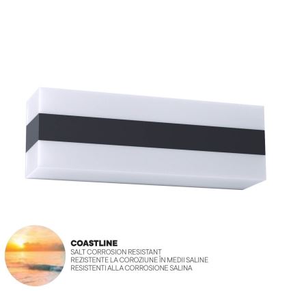 Redo 90330 - Iluminação de parede exterior LED KODIAK LED/12W/230V IP65 branco/preto