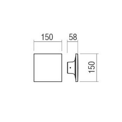 Redo 90371 - Aplique de parede exterior AURA LED/8W/230V 3000K IP65 antracite