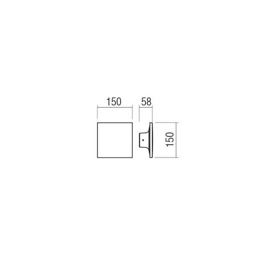 Redo 90371 - Aplique de parede exterior AURA LED/8W/230V 3000K IP65 antracite