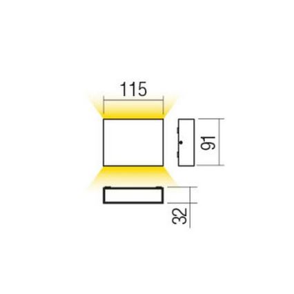 Redo 90375 - Aplique de parede exterior LED KAMAL LED/6W/230V 3000K IP54 branco