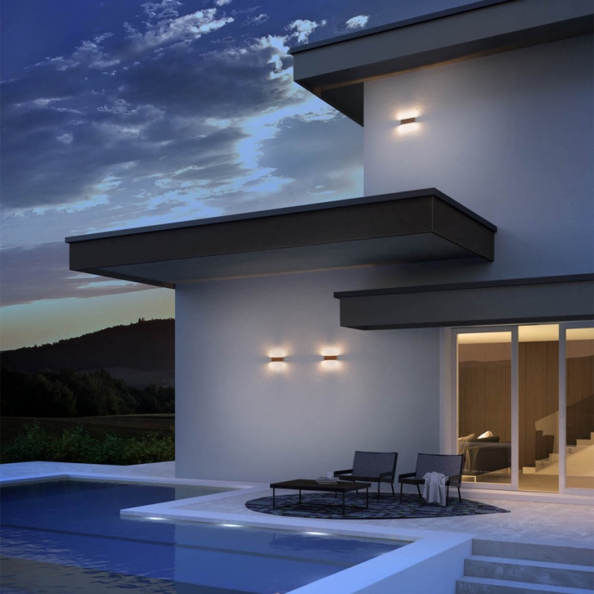 Redo 90387 - Iluminação de parede exterior LED KAMAL LED/15W/230V 3000K IP54 branco