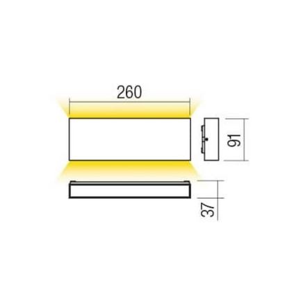 Redo 90387 - Iluminação de parede exterior LED KAMAL LED/15W/230V 3000K IP54 branco