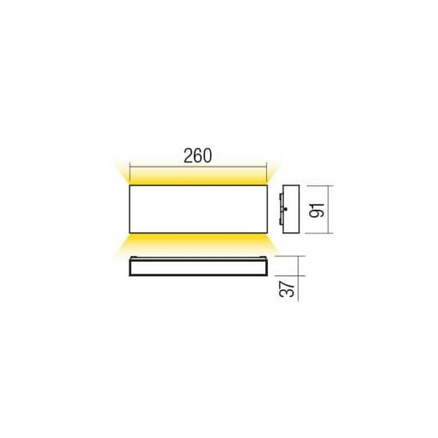 Redo 90387 - Iluminação de parede exterior LED KAMAL LED/15W/230V 3000K IP54 branco