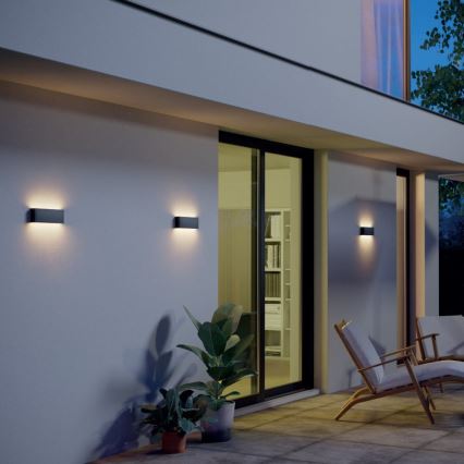 Redo 90388 - Iluminação de parede exterior LED KAMAL LED/15W/230V 3000K IP54 cinzento