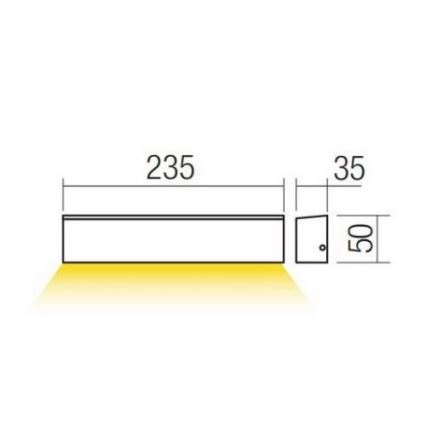 Redo 90393 - Iluminação de parede exterior LED OMNIA LED/12W/230V 3000K IP54 branco