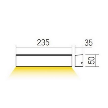 Redo 90394 - Iluminação de parede exterior LED OMNIA LED/12W/230V 3000K IP54 cinzento
