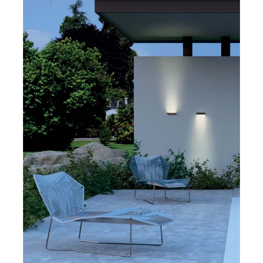 Redo 90395 - Iluminação de parede exterior LED OMNIA LED/12W/230V 3000K IP54 castanho