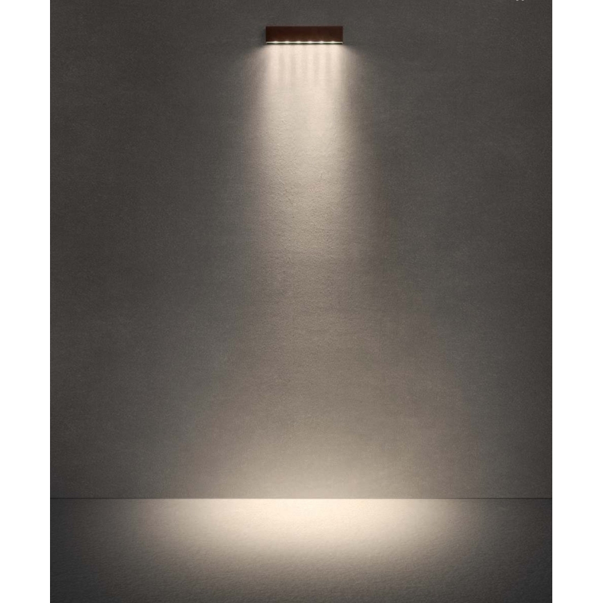 Redo 90395 - Iluminação de parede exterior LED OMNIA LED/12W/230V 3000K IP54 castanho