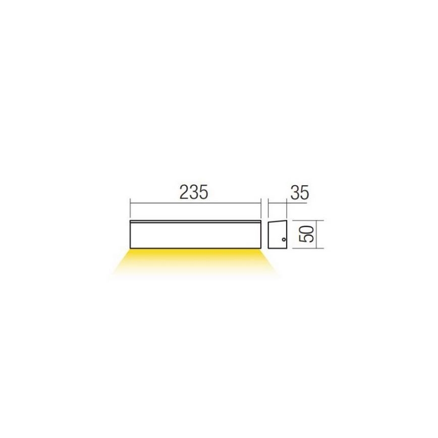 Redo 90395 - Iluminação de parede exterior LED OMNIA LED/12W/230V 3000K IP54 castanho