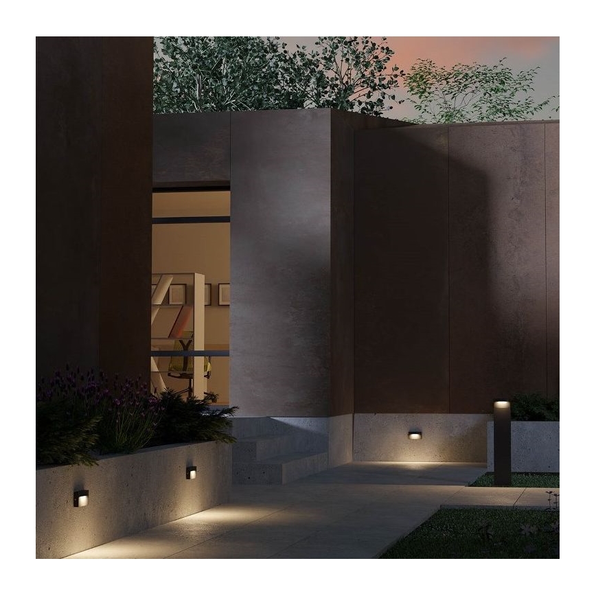 Redo 90426 - Iluminação de parede exterior LED POLIFEMO LED/8W/230V IP65 antracite