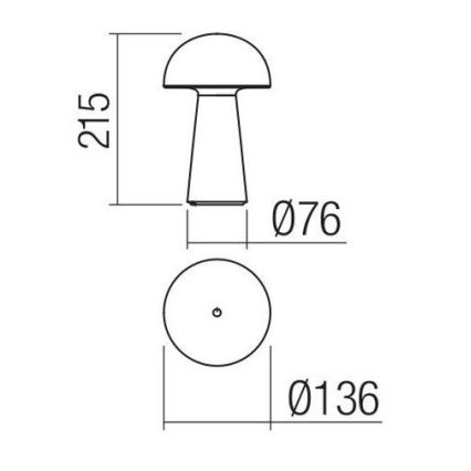 Redo 90438 - Lâmpada LED exterior tátil regulável KIRA LED/4,7W/230V 2200 mAh IP44 branca