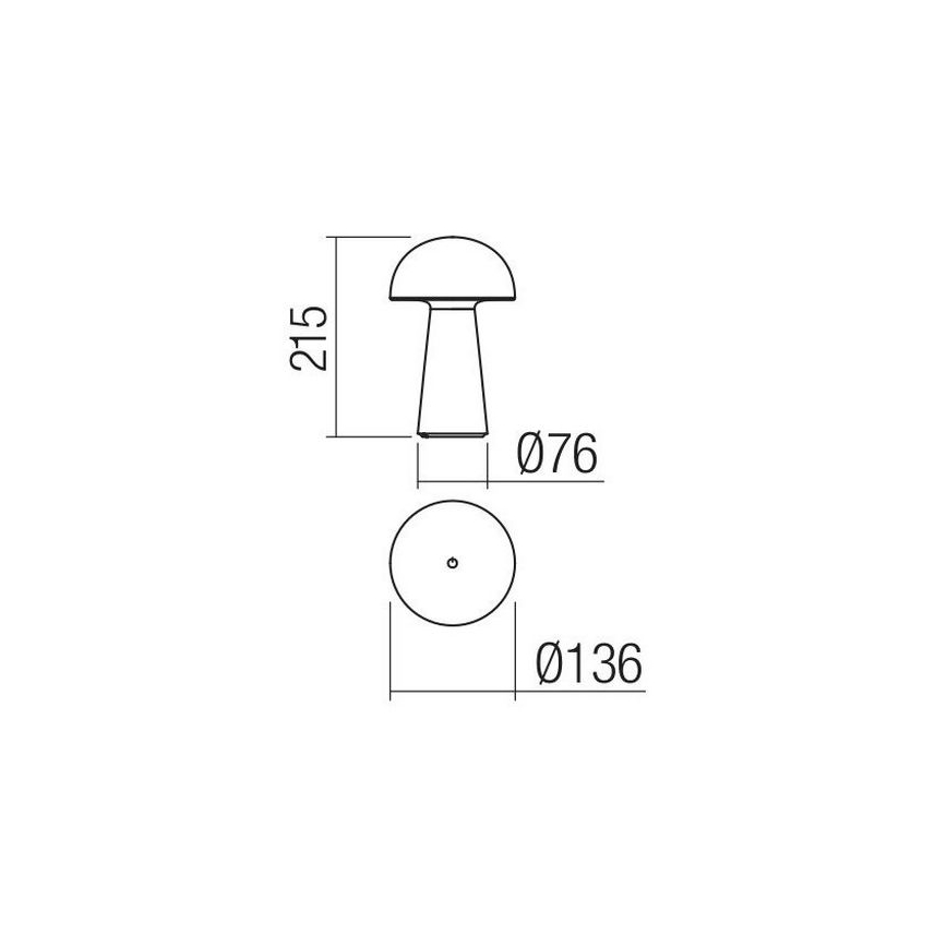 Redo 90438 - Lâmpada LED exterior tátil regulável KIRA LED/4,7W/230V 2200 mAh IP44 branca