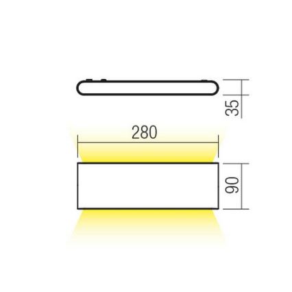 Redo 90452 - Aplique de parede LED para exterior KLIPPE LED/24W/230V 3000K IP54 antracite