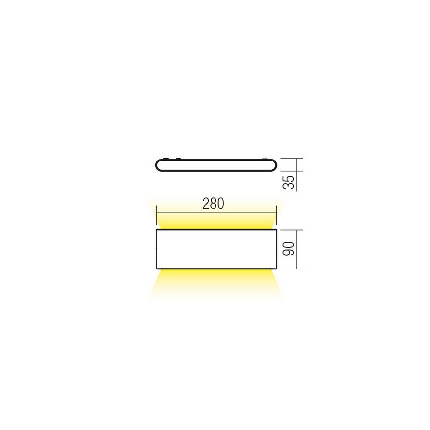 Redo 90452 - Aplique de parede LED para exterior KLIPPE LED/24W/230V 3000K IP54 antracite