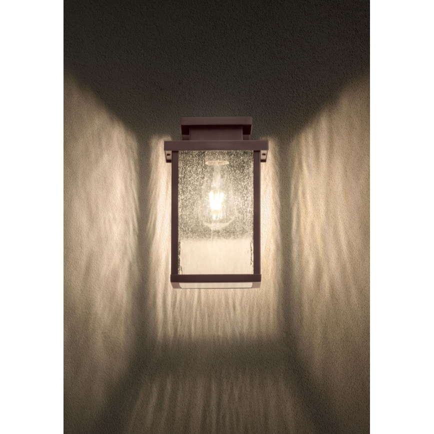 Redo 90463 - Iluminação de parede exterior YARD 1xE27/42W/230V IP44 castanho