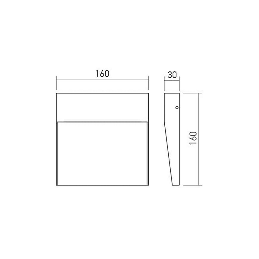 Redo 90479 - Iluminação de parede exterior LED LANDER LED/6W/230V IP54 antracite