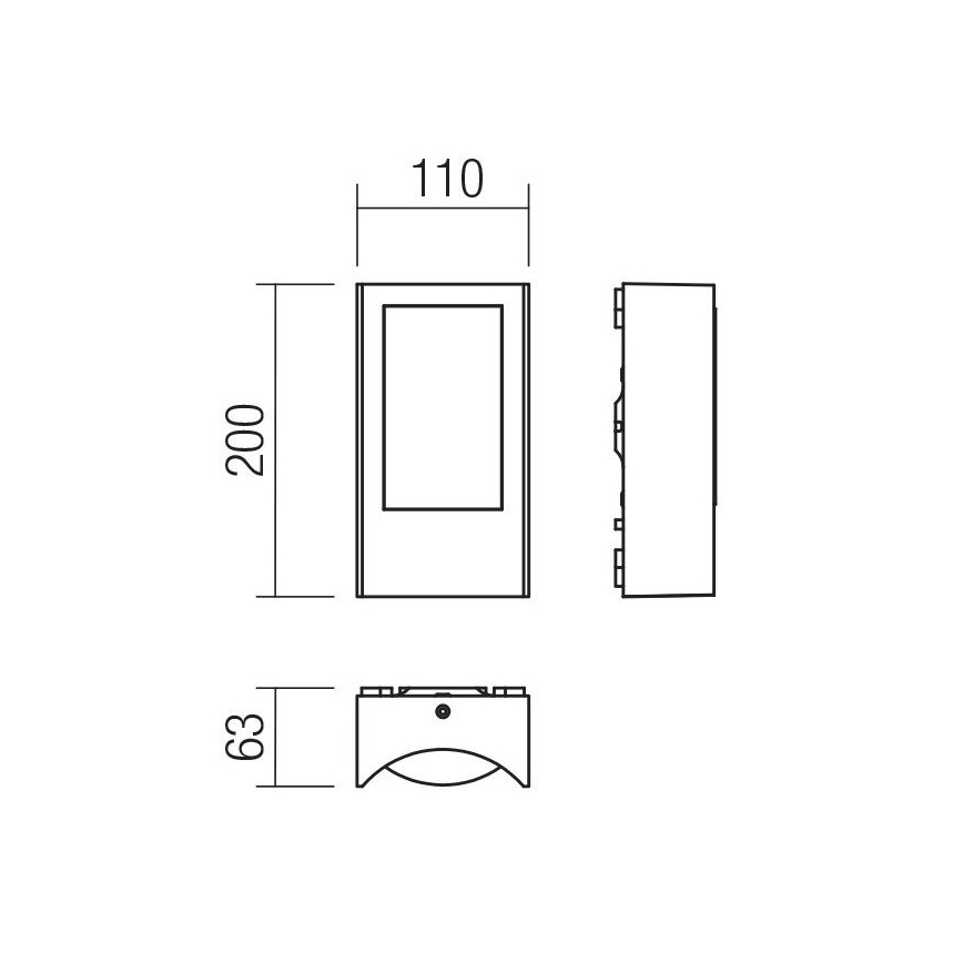 Redo 90483 - Iluminação de parede exterior LED WARP LED/8W/230V 3000K IP44 antracite